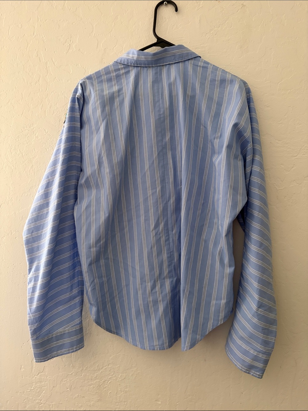 Essentiel Antwerp Blue Striped Sequin Embellished Blouse - Picture 7 of 7